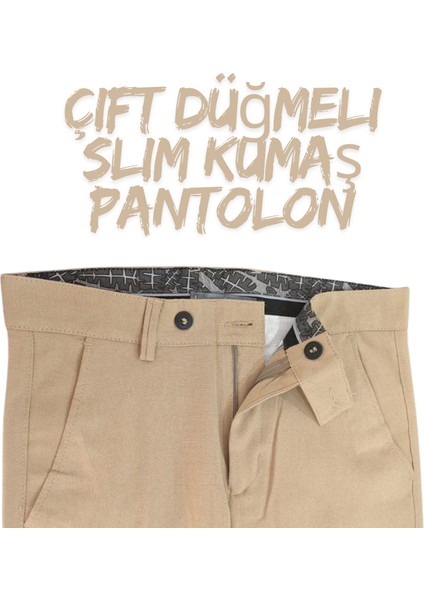 Erkek Kaliteli Esnek Likralı Bilek Boy Kumaş Pantolon indirimleri