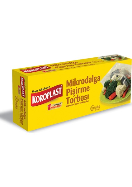 Mikrodalga Pişirme Torbası 24 x 21.5 cm 10 Lu x 12 Paket