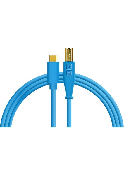 Chroma Cables Usb-C To B - 1.5mt | Blue | Dj ve Prodüktörler Için Yüksek Kalite C'dan B'ye USB Kablo