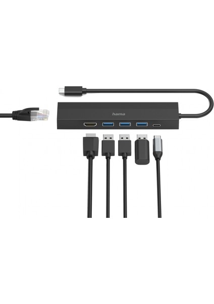 Usb-C-Hub, 6 Ports, 3x Usb-A, Usb-C, Hdmı™, Lan / Ethernet