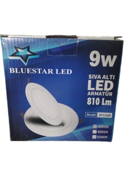 Bluestar LED 9W Sıva Altı LED Armatür 810LM Bps 3409 3000K