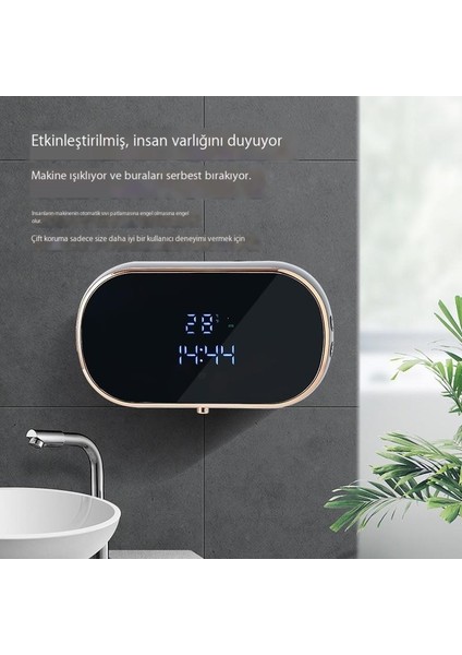 Akıllı Indüksiyon Köpük Makinesi Şarj Edilebilir Temizleme Sabunu Dispenseri Dijital Ekran El Dezenfektanı Duvara Monte Cep Telefonu Yıkama Makinesi (Yurt Dışından) modelleri