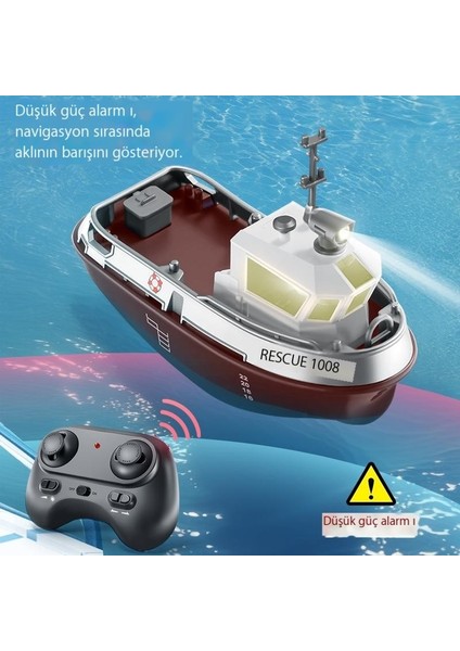 2.4g Mini Uzaktan Kumandalı Tekne Su Uzaktan Kumandalı Oyuncak Tekne Çocuk Uzaktan Kumanda Römorkör Tekne Şarj Gemisi Modeli (Yurt Dışından)