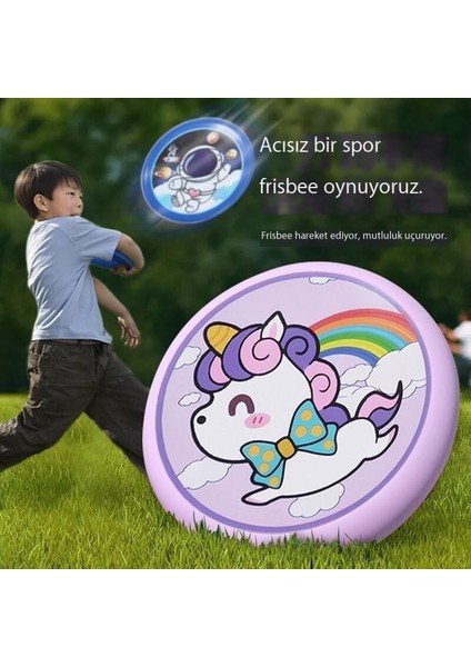 Karikatür Çocuk Yumuşak Uçan Daire Güvenlik Yumuşak Kauçuk El Atılan Uçan Daire Oyuncak (Yurt Dışından)