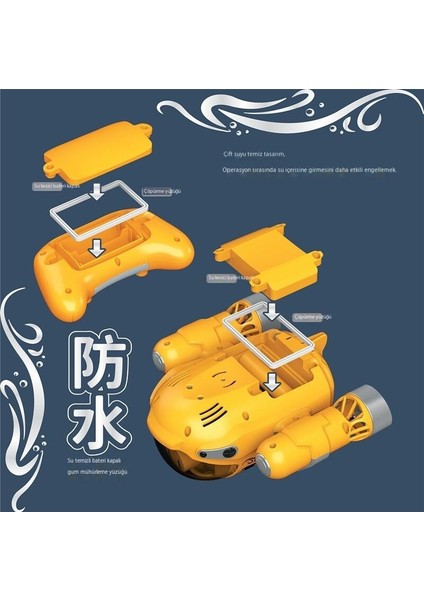 Püskürtme Motorlu Tekne Uzaktan Kumandalı Tekne Elektrikli 2.4g Ikiz Pervane Denizaltı Oyuncak (Yurt Dışından) modelleri