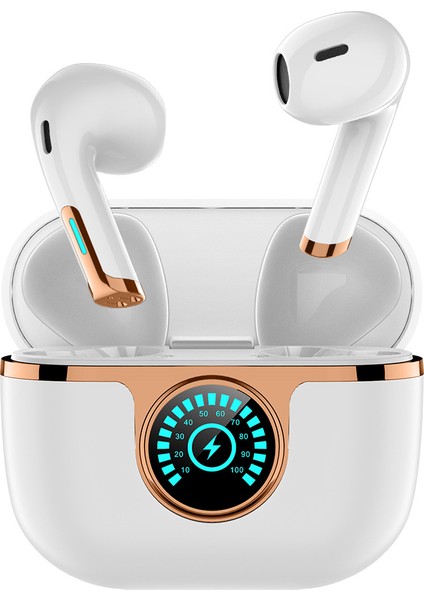 Bluetooth Kulaklık Kablosuz 5.3 Çift Işaretli Enc Gürültü Azaltma Dijital Ekran Gücü Tws (Yurt Dışından)