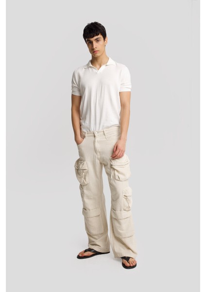 Gabardın Keten Kargo Pantolon fırsatları