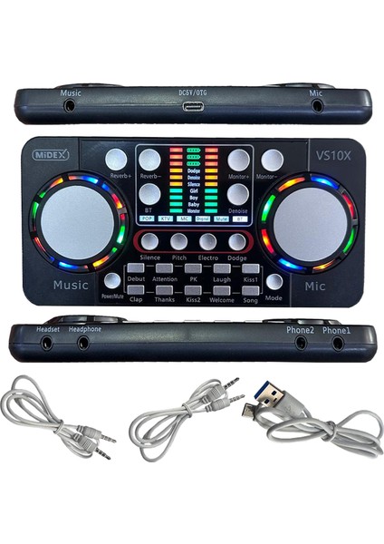 Gmx-1 Live Gold Set Condenser Mikrofon Ses Kartı Canlı Yayın Paketi (Telefon ve Pc)