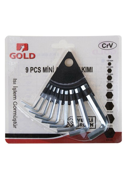 Kazancıdan Gold-Crv Alyan Seti Mini 9 Parça Kartelalı 1311
