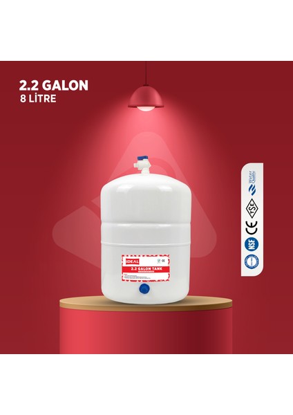 Su Arıtma Cihazı Için Su Tankı Deposu (2.2 Galon 8 Litre Tank)