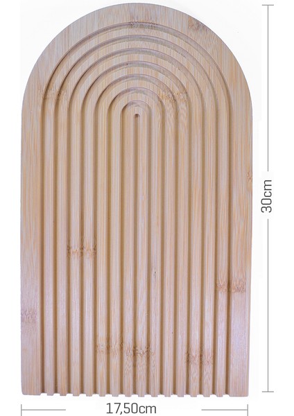 Gökkuşağı Dalgalı Bambu Sunum Tabağı Dekoratif Sunum Tahtası fırsatları