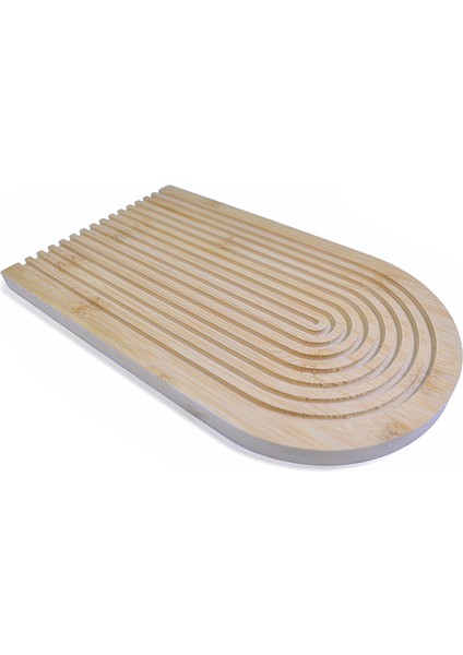 Gökkuşağı Dalgalı Bambu Sunum Tabağı Dekoratif Sunum Tahtası indirimleri