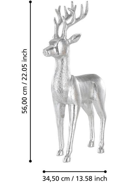 427798 "ransıkı" 56CM Yüksekliğinde Gümüş Dekoratif Geyik fiyatları