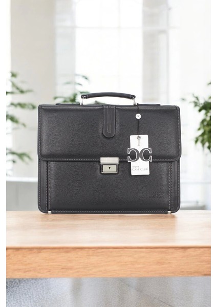 Siyah Klasik Evrak Model Erkek 15.6 Inç Laptop Çantası
