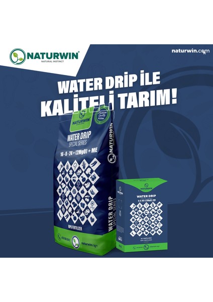 Damlama Gübresi Naturwin Water Drip 16-8-24+2mgo+Me Npk Gübre 1 kg fiyatları