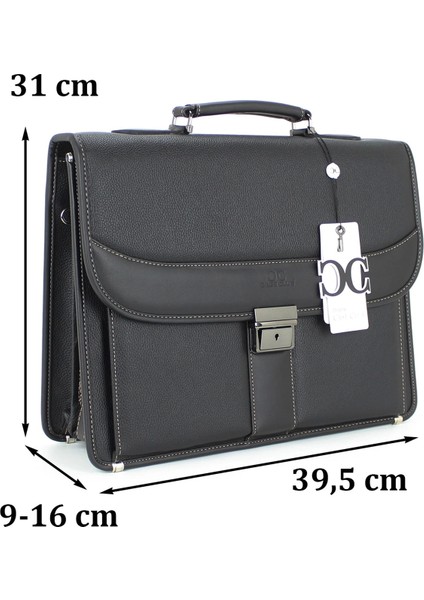 Siyah Klasik Evrak Model Erkek 15.6 Inç Laptop Çantası modelleri
