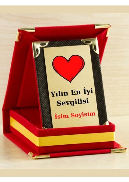 Yılın En Iyi Sevgilisi Plaketi - Sevgililer Günü Plaketi ( Mini Plaket )