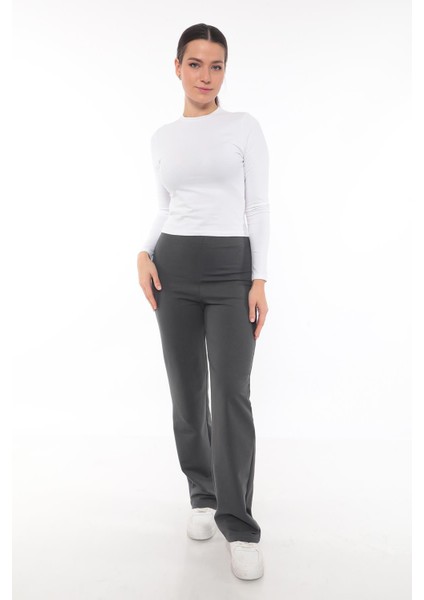 Pamuk 2 Iplik Lycra Eşofman Alt-Füme