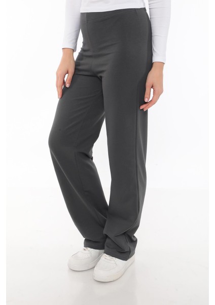 Pamuk 2 Iplik Lycra Eşofman Alt-Füme