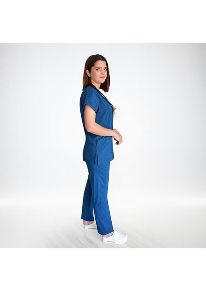 Petrol Mavi Likralı Alt Üst Takım modelleri