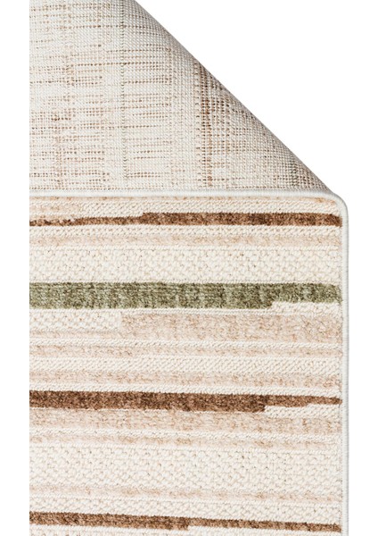 Joy 01 Green Brown Hav Toz Vermeyen Etnik Desenli Halı fırsatları