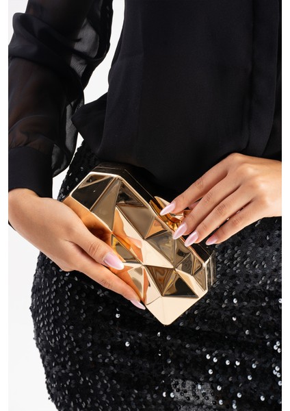 Byeduu Metal Clutch Portföy Abiye Çanta fırsatları