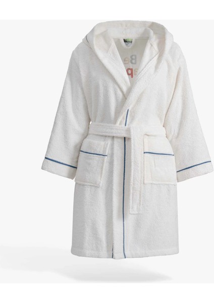 Be Happy Erkek Çocuk Bornoz Krem/lacivert