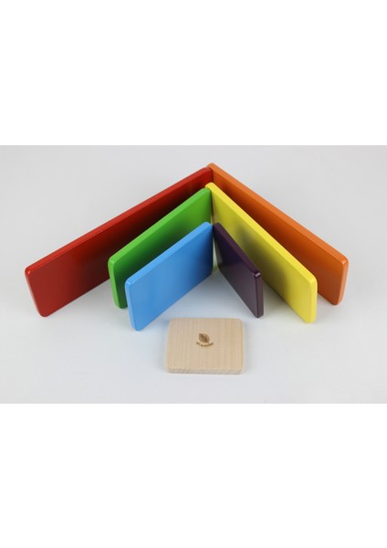 Aliwooden 7 Li Waldorf Gökkuşağı Dikdörtgen Tabla Seti fırsatları