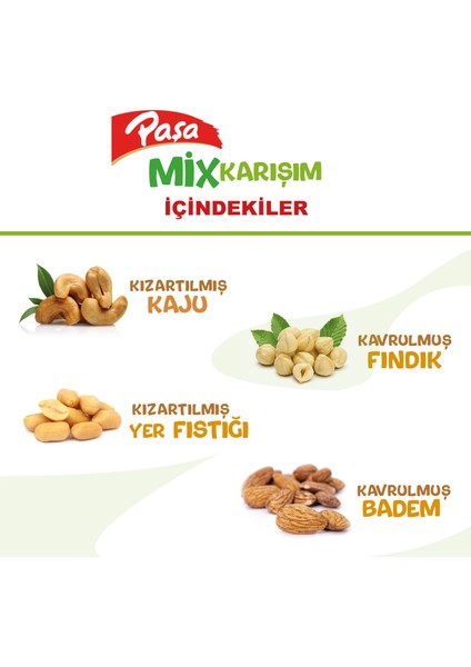 Paşa Kuruyemiş Kavrulmuş Karışık Kuruyemiş Şeffaf Paket 250 gr