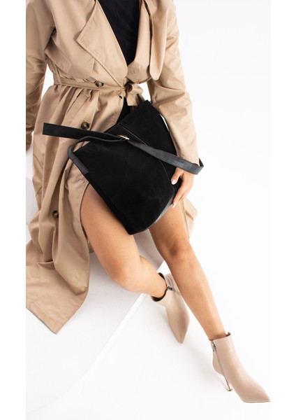 By Eduu Süet Saddle El Kol Omuz Çantası