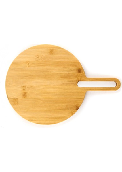 Bambu Yuvarlak Kesim Tahtası - Kahverengi - 40 x 28 cm