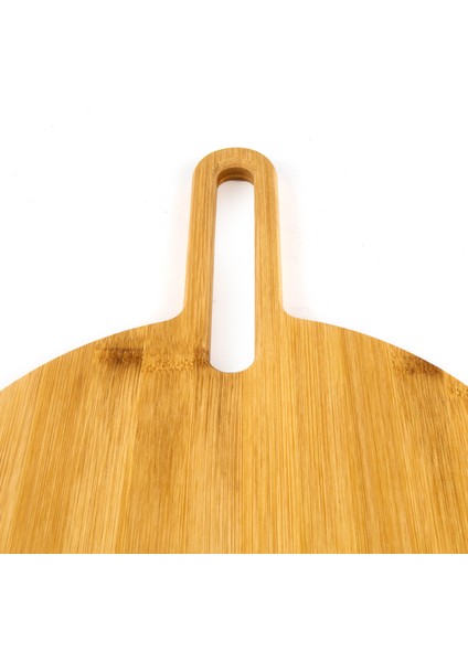 Bambu Yuvarlak Kesim Tahtası - Kahverengi - 40 x 28 cm