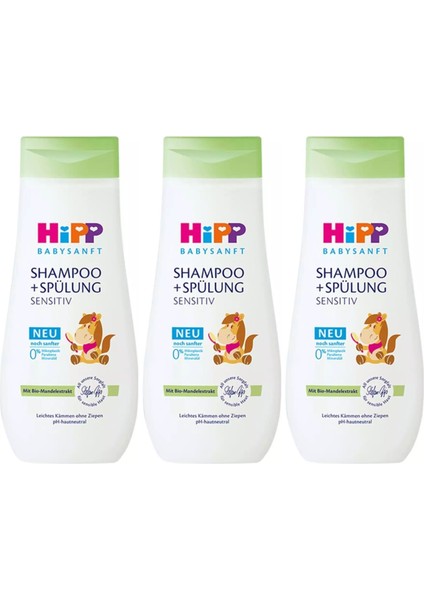 Babysanft Çoçuk Şampuanı (Shampoo +Spülung) Sensıtive 200ML (3 Lü Set)