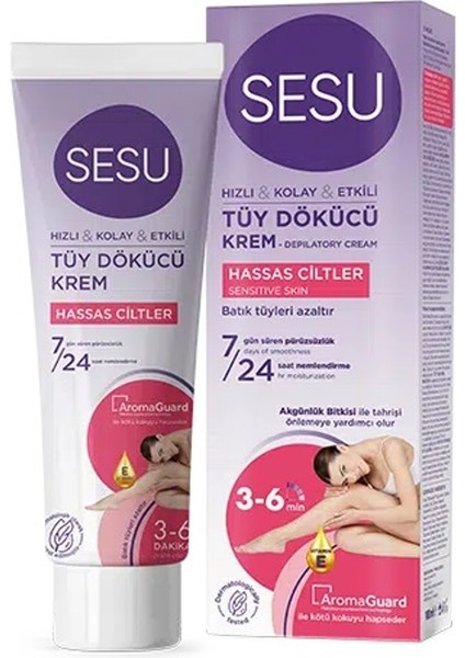 Hassas Ciltler Tüy Dökücü Krem 100 ml x 3 adet