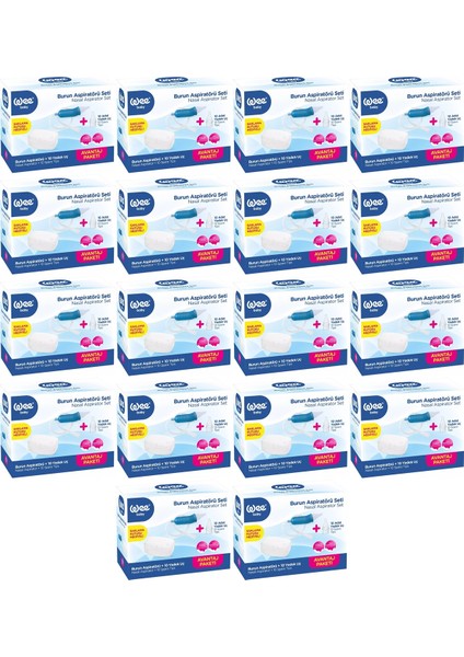 Burun Aspiratörü Seti Şeffaf (WEE945) (18 Li Set)