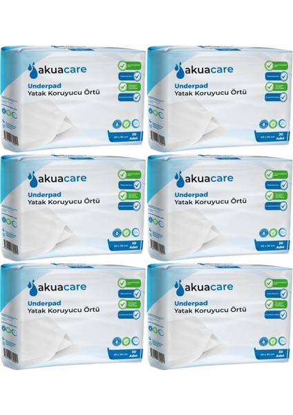 Hasta Alt Açma Yatak Koruyucu Örtü 60*90 Cm 180 Adet (6pk*30)