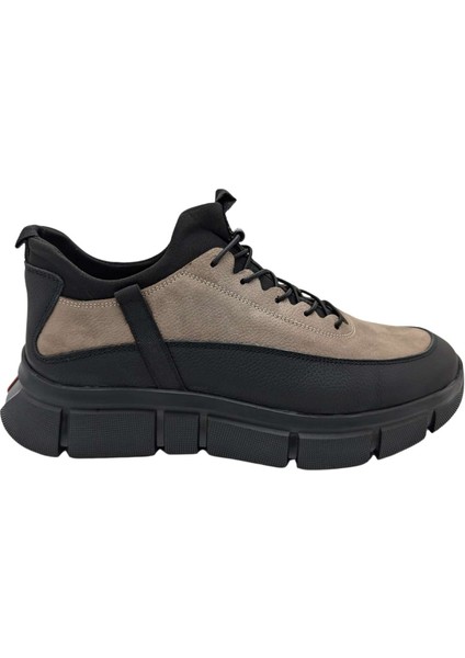 1027 Erkek Spor Bot - Deri ve Ortopedik - 1027 - Vizon - 40