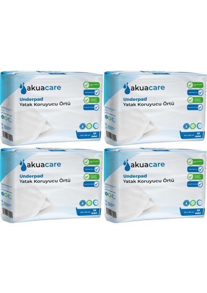 Hasta Alt Açma Yatak Koruyucu Örtü 60*90 Cm 120 Adet (4pk*30)