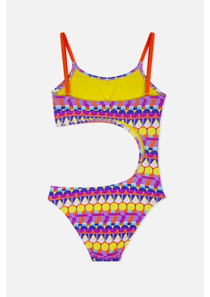 4951 Mor Desenli Kız Çocuk Mayokini fiyatları