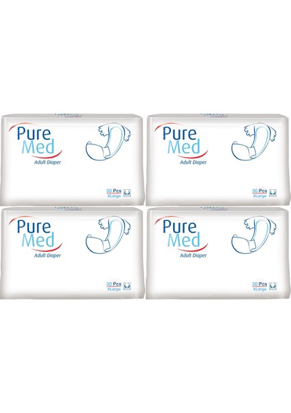 Hasta Bezi Bel Bantlı Tekstil Yüzey Xl Extra Large 120 Adet (4pk*30)