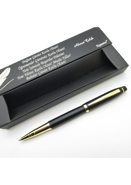 ® C558 Siyah Altın Roller Kalem | Isme Özel Kalem | Hediyelik Kalem fiyatları