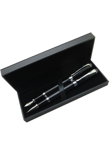 ® M480 Siyah Krom Kalem Seti - Roller Kalem + Tükenmez Kalem | Isme Özel Kalem | Hediyelik Kalem fiyatları