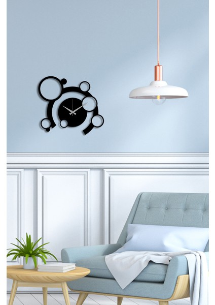 Modern Art Metal Duvar Saati -Ev Dekorasyon - 45 X 40 - Cm - Siyah - Clock-182 fiyatları