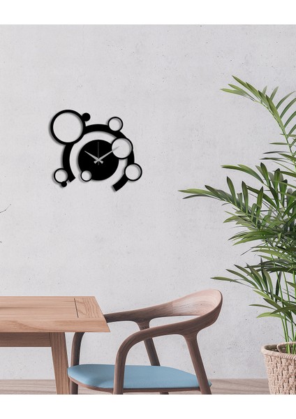 Modern Art Metal Duvar Saati -Ev Dekorasyon - 45 X 40 - Cm - Siyah - Clock-182 indirimleri