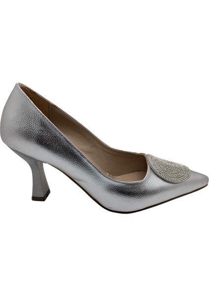 Rosella Heels Kadın Abiye Stiletto - Rosella Heels - Gümüş - 40