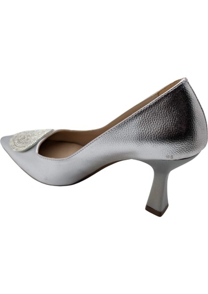 Rosella Heels Kadın Abiye Stiletto - Rosella Heels - Gümüş - 38