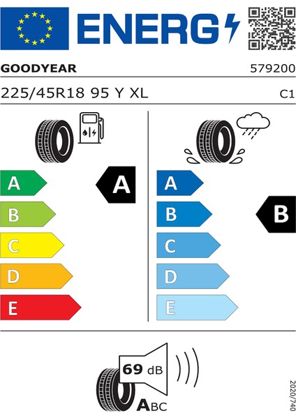 225/45 R18 95Y Eagle F1 Asy 5 Mo Xl Fp Oto Yaz Lastiği (Üretim Yılı: 2023)