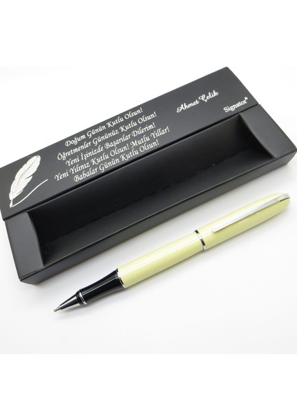 ® C577 Krem Krom Roller Kalem | Isme Özel Kalem | Hediyelik Kalem fiyatları