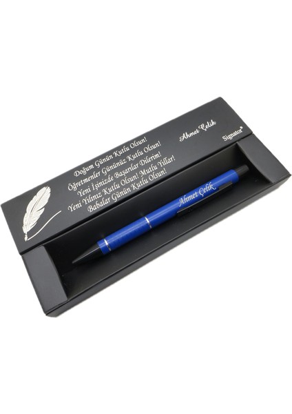 ® C433 Mavi Siyah Tükenmez Kalem | Isme Özel Kalem | Hediyelik Kalem