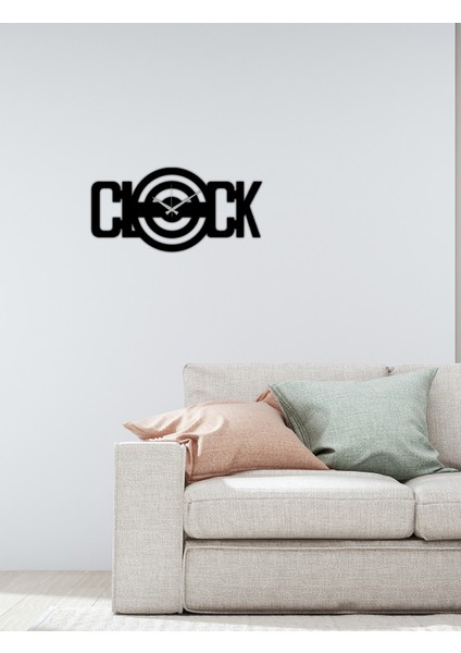 Modern Text Metal Duvar Saati -Ev Dekorasyon - 50 X 24 - Cm - Siyah - Clock-086 fırsatları